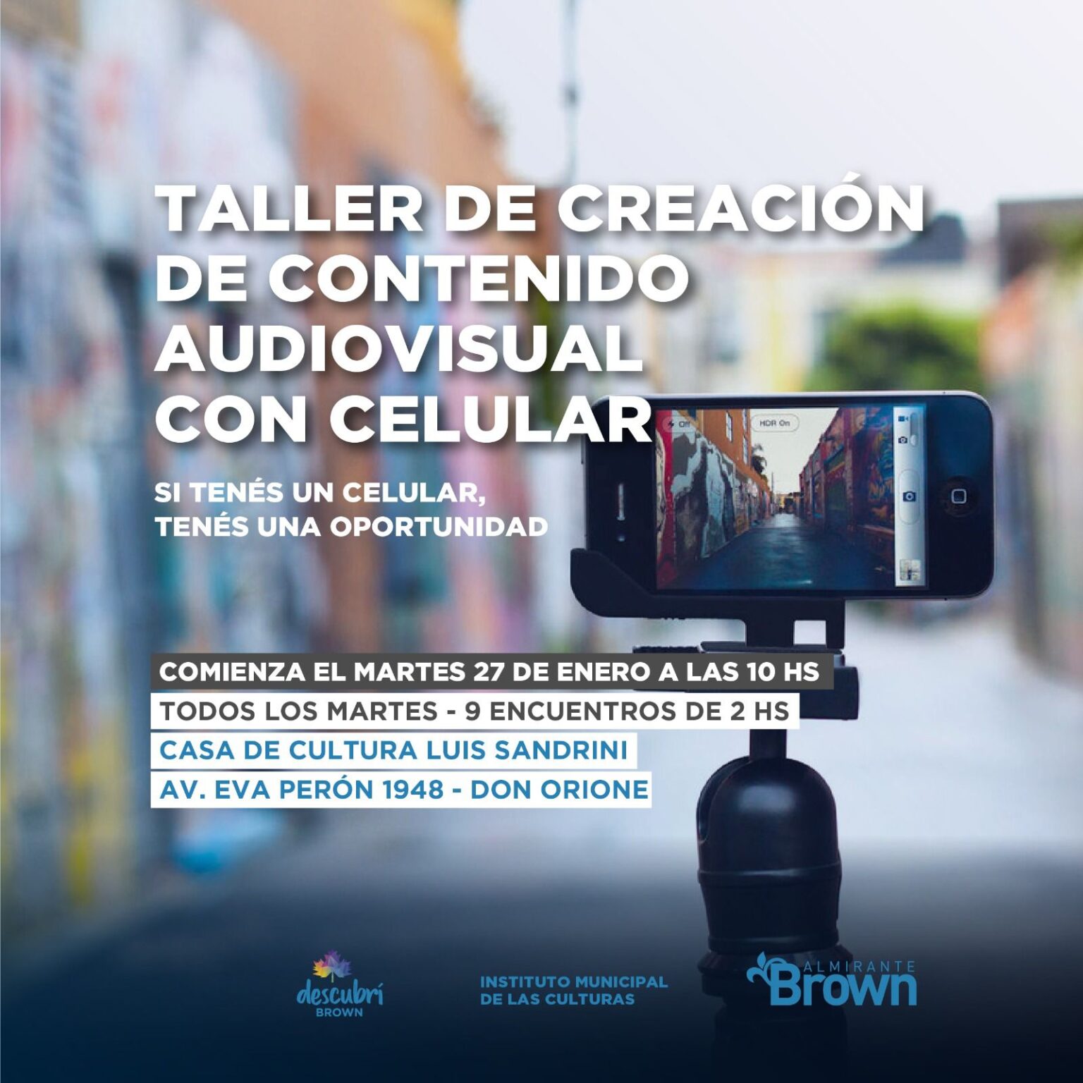 Brown lanza un taller de creación de contenido audiovisual con celular